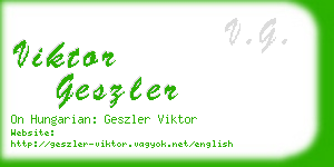 viktor geszler business card